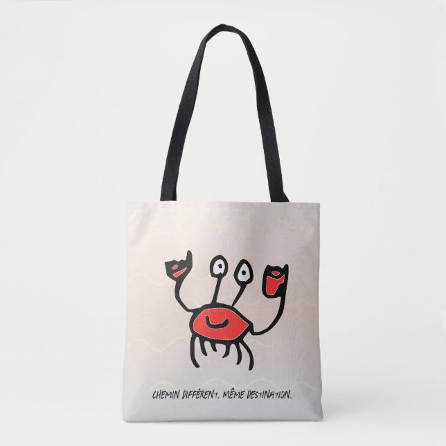 Bolsa Tote Crabe Confiant – Sac Fourre-tout du Quotidien (Frente)