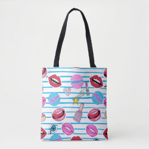 Bolsa Tote Crachá de desenho: pop.