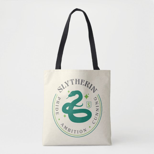 Bolsa Tote CRACHÁ de Orgulho Cobra Verde SLYTHERIN™ (Frente)