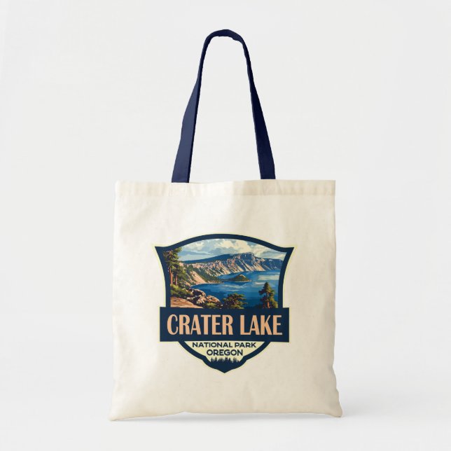 Bolsa Tote Crachá Retroativo da Ilustração do Parque Nacional (Frente)
