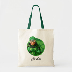 Bolsa Tote Crachá Verde Carapace