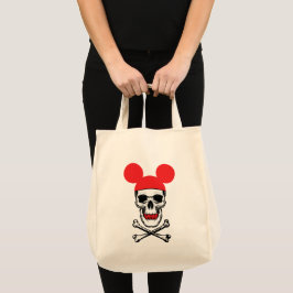 Bolsa Tote Crânio com Chapéu de Orelhas de Rato de Desenho An