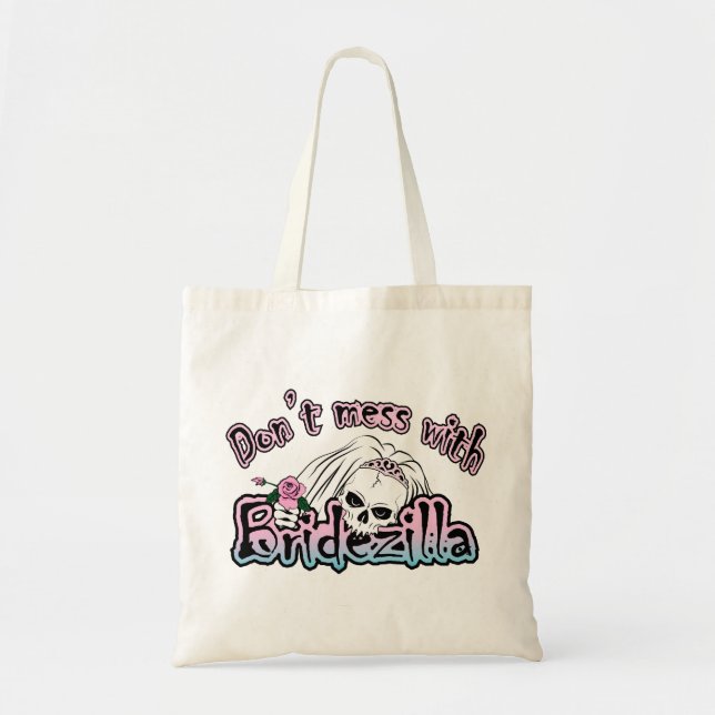 Bolsa Tote Crânio de Bridezilla (Frente)