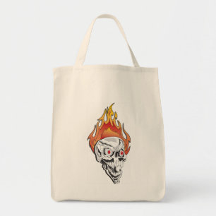 Bolsa Tote Crânio de Flaming