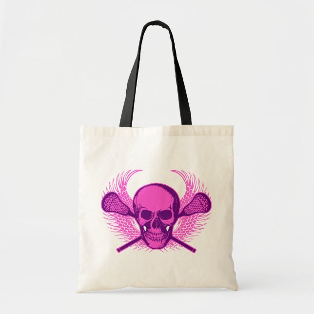 Bolsa Tote Crânio do Lacrosse - roxo (Frente)