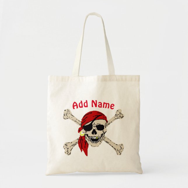 Bolsa Tote Crânio e espadas piratas, Jolly Roger Mini Tote Ba (Frente)