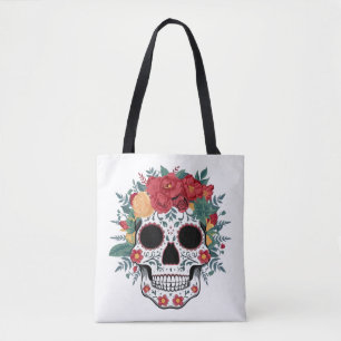 Bolsa Tote Crânio Floral