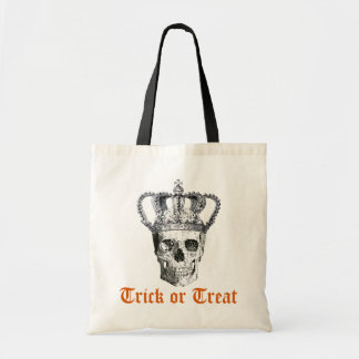 Bolsa Tote Crânio gótico do vintage com o saco da doçura ou