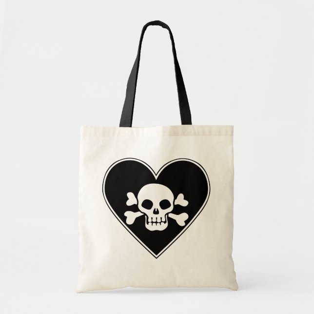 Bolsa Tote Crânio No Coração (Frente)
