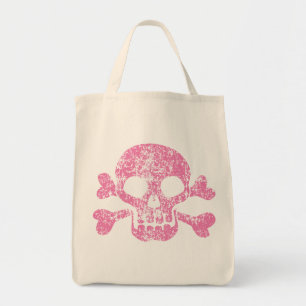 Bolsa Tote Crânio para fora vestido e Crossbones