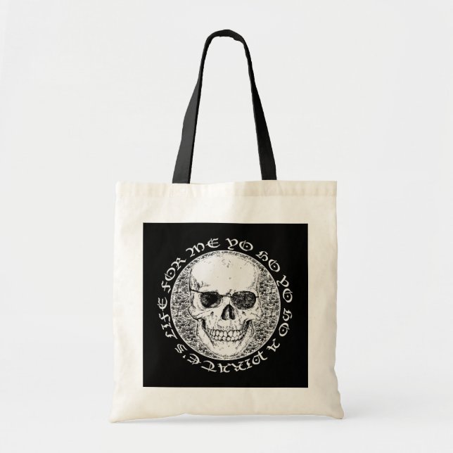 Bolsa Tote crânio pirata (Frente)