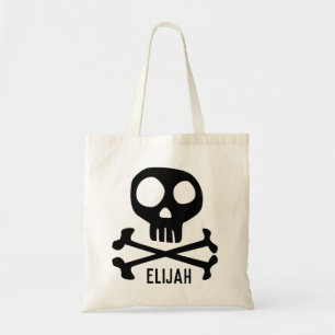 Bolsa Tote Crânio & sacola conhecida personalizada Crossbone