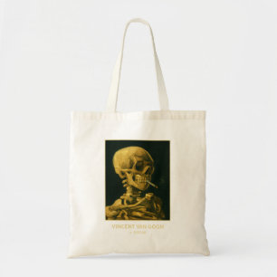 Bolsa Tote Crânio Vintage Fumando – Arte Única Inspirada em V