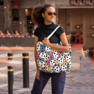 Bolsa Tote Crânios do Dia das Bruxas