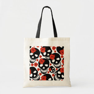 Bolsa Tote Crânios e sacola dos rosas
