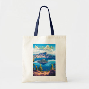 Bolsa Tote Crater Lake National Park Ilustração Viagem Art