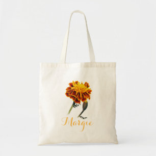 Bolsa Tote Cravo-de-defunto com o saco alaranjado da