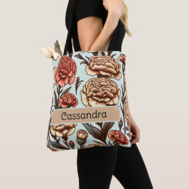Bolsa Tote Cravo de Flor de Nascimento Personalizado Janeiro
