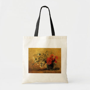Bolsa Tote Cravo Vermelho e Branco por Vincent van Gogh