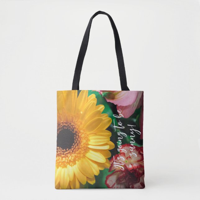 Bolsa Tote Cravos e gerbera amarela (Frente)