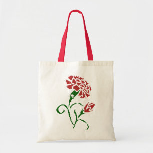 Bolsa Tote Cravos Vermelhos