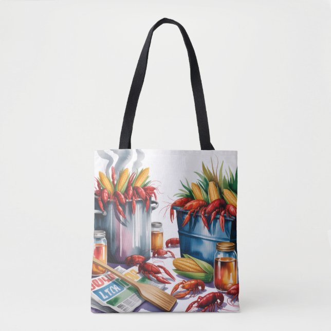 Bolsa Tote Crawfish Boil Birthday Party For Adults  (Frente)