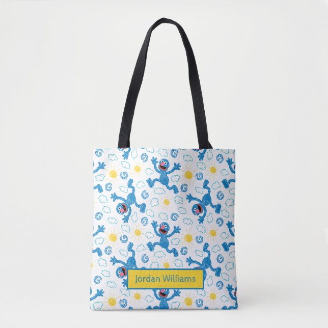 Bolsa Tote Crayon Grover Sunshine Patterno (Frente)