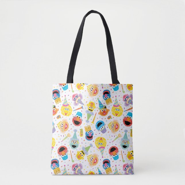 Bolsa Tote Crayon Sesame Pals Party Pattern (Frente)