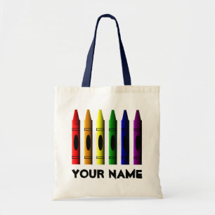Bolsa Tote Crayons Nome Modelo Crayon Tote Bag