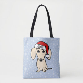 Bolsa Tote Cream Dachshund Papais noeis Cuecas Cachorro Natal