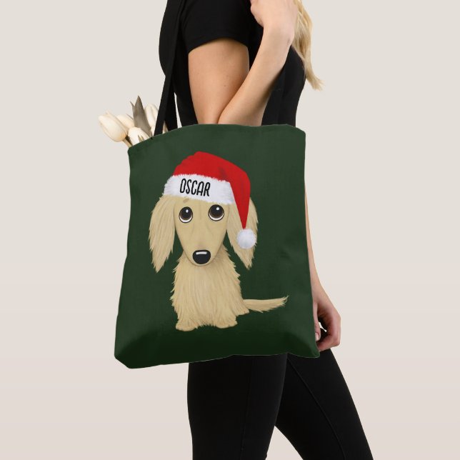 Bolsa Tote Cream Dachshund Papais noeis Cuecas Cachorros Pers (Close Up)