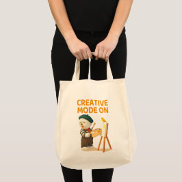 Bolsa Tote Creative Mode On: Painter Bichon Dog Artist Art