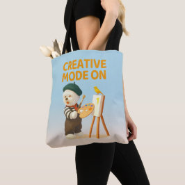 Bolsa Tote Creative Mode On: Painter Bichon Dog Artist Art