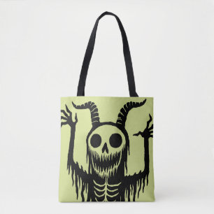 Bolsa Tote Creepy Demon Skull