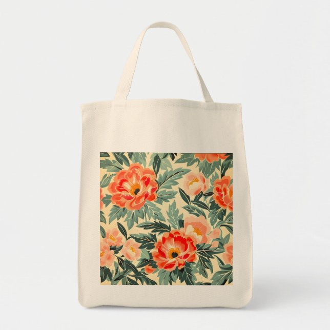 Bolsa Tote Cremage Peach Blossom Watercolor (Frente)