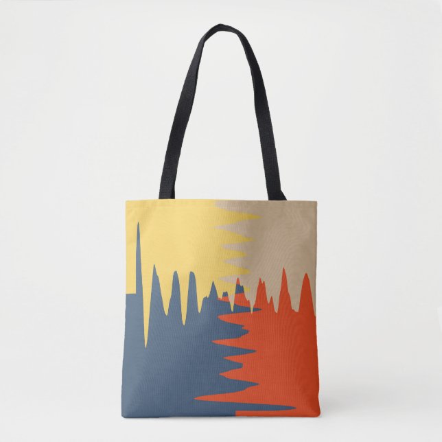 Bolsa Tote Creme Amarelo Vermelho Azul (Frente)
