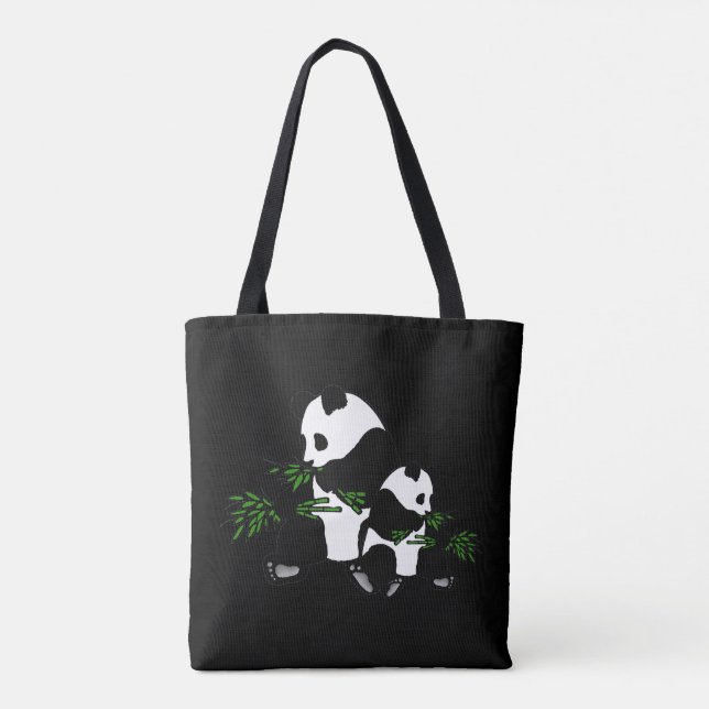 Bolsa Tote Crescendo Panda Preto (Verso)