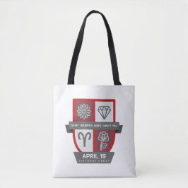 Bolsa Tote Crest™ de Aniversário de Áries para 1 a 19 de abri