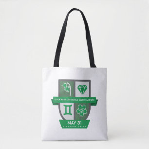 Bolsa Tote Crest™ de Aniversário de Gêmeos para 21-31 de Maio