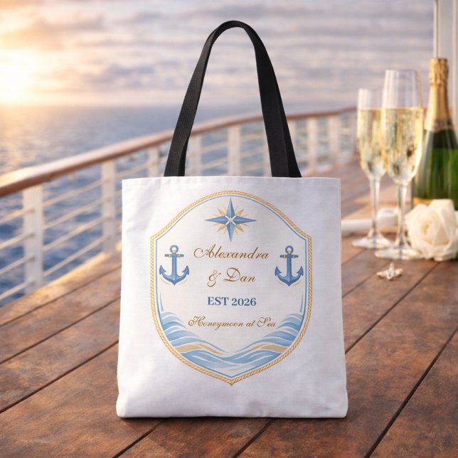 Bolsa Tote Crestase de Mel Nautico Personalizado (Criador carregado)