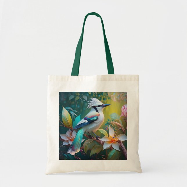Bolsa Tote Crested Teal Winged Jay (Frente)