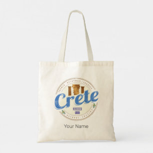 Bolsa Tote Creta Island Retro Vintage Holiday Souvenir