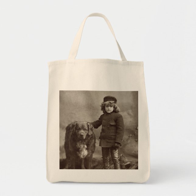Bolsa Tote Criança com cão, C1885 (Frente)