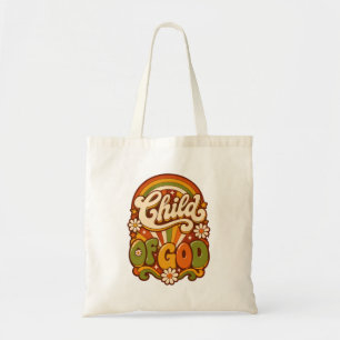 Bolsa Tote Criança Groovy de Deus Presente Vintage dos Anos 7
