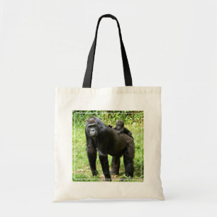 Bolsa Tote Criança Lowland Gorilla nas costas da mãe
