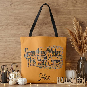 Bolsa Tote Crianças Algo Sinistro Vem Por Aí Moderno Script