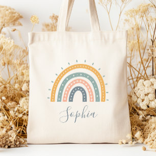 Bolsa Tote Crianças: Boho Pastel Earth Tones