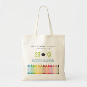 Bolsa Tote Crianças Bonitas Crayon Diversão Arco-Íris Graduaç