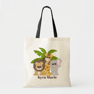 Bolsa Tote Crianças bonitas e unisex animais da selva adicio