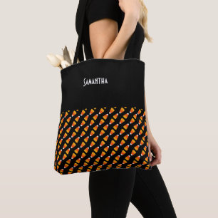 Bolsa Tote Crianças Brilhantes Laranja Halloween Doces Corn B